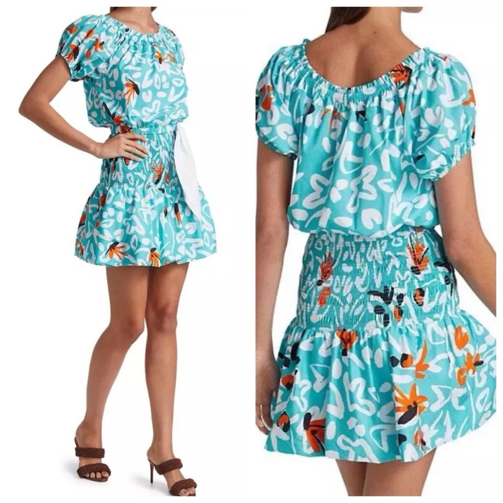 TANYA TAYLOR Gwen Graphic Floral-Print Dress
